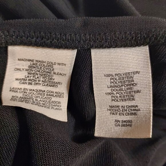 Rachel Roy Black Doleman Sleve Draped Faux Wrap 24 Hour Mini Dress Woman M - Picture 10 of 10